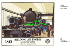 R569558 LMS Lineside Posters. Building An Engine At Crewe Works. Norman Wilkinso - World