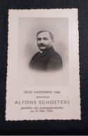 Alfons Schoeters Oorlogsslachtoffer Geb. Rijmenam 1884 ,  Overleden Meigem 1940 - Devotieprenten