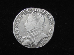 HENRI III. MONNAYAGE AU NOM DE CHARLES IX TESTON, 11e Type 1575 Lyon   **** EN ACHAT IMMEDIAT **** - 1574-1589 Enrique III