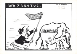Politique Caricature Fabius Chomage éléphant TUC Illustration Lardie Illustrateur - Satirisch