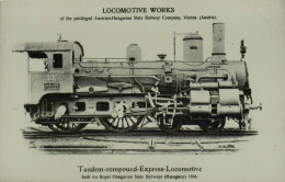 Tandem-compound-Express-Locomotive For The Royal Hungarian State Railxays, 1894 - Treni