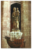 ESCULTURA DE PEDRA POLICROMADA.- SANTA MARIA DEL MAR  / " SANTA MARIA DEL MAR " CHURCH.-  BARCELONA.- (CATALUNYA) - Barcelona