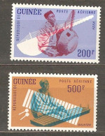 Guinee: 2 Mint Stamps Of Set - Airmail, Musical Instruments, 1962, Mi#126-7, MNH - Guinea (1958-...)