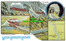 R569641 Welsh Highland Railway. Crossing Bryn Y Felin Bridge. Aberglaslyn Pass. - World