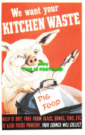 R570116 We Want Your Kitchen Waste. Pig Food. Dalkeiths Classic Poster Series. P - World