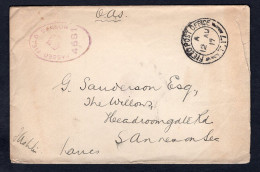 GB WW1 Military 1917 FPO T17 On Censored Cover To England. Soldier's Mail (p2750) - Storia Postale