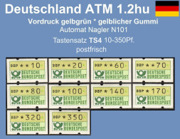 Deutschland Bund ATM 1.2 Hu Tastensatz TS4 10-350Pf. Postfrisch, Nagler Automatenmarken - Machine Labels [ATM]