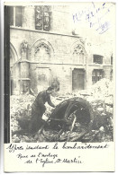 BELGIQUE - YPRES Pendant Le Bombardement - Roue De L'Horloge De L'Eglise St Martin - CARTE PHOTO - Other & Unclassified