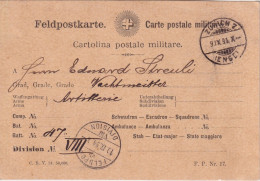 Feldpostkarte  Zürich Enge - Feldpost VIII.Division         1894 - Interi Postali