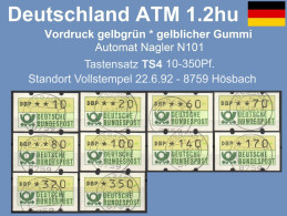 Deutschland Bund ATM 1.2 Hu Tastensatz TS4 10-350Pf. Vollstempel 22.6.92 Hösbach, Nagler Automatenmarken - Viñetas De Franqueo [ATM]