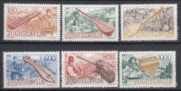 Yugoslavia Republic 1977 Musical Instruments Mi#1702-1707 Mint Never Hinged - Unused Stamps
