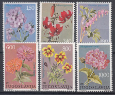Yugoslavia Republic 1977 Flowers Mi#1676-1681 Mint Never Hinged - Ungebraucht