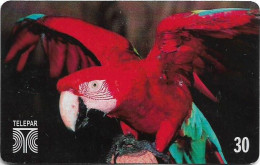 Brazil - Telepar (Inductive) - Parrots 04/14, Arara-Vermelha, 09.1999, 30U, 10.000ex, Used - Brasilien