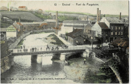 Ensival Pont Du Purgatoire Couleur Circulée En 1911 - Sonstige & Ohne Zuordnung