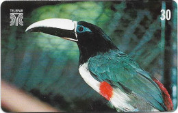 Brazil - Telepar (Inductive) - Parrots 13/14, Araçai Do Bico Branco, 12.1999, 30U, 10.000ex, Used - Brasil