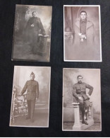 4x Fotokaart Soldaten Uniform - Regimenten