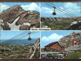 11292960 Saentis AR Schwaealp Schwebebahn Fahne Saentis - Autres & Non Classés