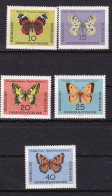 GERMANIA NUOVO MNH ** DDR FARFALLE MICHEL 1004/1008 - Papillons