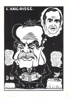 Politique Caricature Georges Marchais L' Angoisse Elkabbach Illustration Lardie Illustrateur - Satiriques