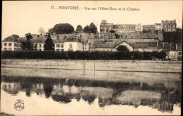 CPA Pontoise Val D'Oise, Vue Sur L'Hotel-Dieu, Le Chateau - Autres & Non Classés
