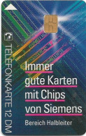 Germany - Siemens Bereich Halbleiter - Global PartnerChip - O 1049 - 06.1995, 12DM, 3.000ex, Mint - O-Series : Customers Sets
