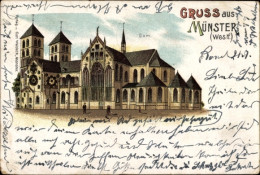 Lithographie Münster In Westfalen, Dom, Fensterrose - Other & Unclassified