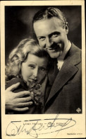 CPA Schauspielerin Lilian Harvey, Schauspieler Willy Fritsch, Portrait, Ufa Film, Autogramm W.F. - Schauspieler
