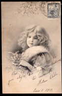 Argentina - 1905 - Illustration - Girl With Winter Coat - Children's Drawings