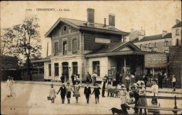 CPA Champigny Val De Marne, Der Bahnhof - Autres & Non Classés