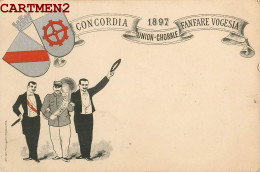 STRASBOURG CONCORDIA UNION CHORALE FANFARE VOGESIA 1897 ILLUSTRATEUR ALSACE ELSACE 1900 - Strasbourg
