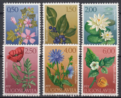 Yugoslavia Republic 1971 Flowers Mi#1420-1425 Mint Never Hinged - Unused Stamps