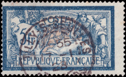 FRANCE - 1928 TàD "TILLY-S-SEULLES / CALVADOS" Sur Yv.123 5fr Merson Bleu & Chamois - 1900-27 Merson