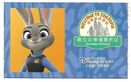 Ticket (4) Disneyland China Shanghai 2024 New / Paper - Tickets D'entrée