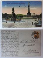 AK Berlin Bismarck Denkmal Und Siegessäule 1917 Gebraucht #PA285 - Sonstige & Ohne Zuordnung