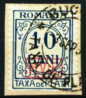 BES. 1WK D-MV RUMÄNIEN PORTO Nr 2 Zentrisch Gestempelt Briefstück X588BAE - Ocupación 1914 – 18