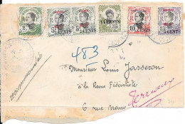 Sur Devant D'enveloppe INDO-CHINE 1923 - Storia Postale
