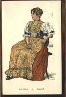 11289955 Appenzell IR Frau In Tracht Kuenstlerkarte Appenzell IR - Autres & Non Classés