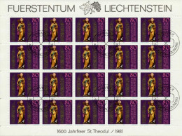 LIECHTENSTEIN BOGEN Nr 775 Zentrisch Gestempelt BO X74B84E - Blocks & Kleinbögen