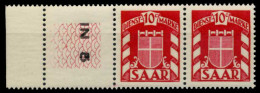 SAAR DIENSTMARKEN Nr 33Ll IN5 Postfrisch WAAGR PAAR X7C797E - Unused Stamps