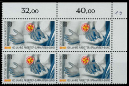 BRD 1988 Nr 1394 Postfrisch VIERERBLOCK ECKE-ORE X85A7BE - Unused Stamps