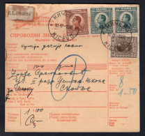 YUGOSLAVIA SHS Kicevo Macedonia 1926 Postal Parcel Card (p603) - Covers & Documents