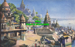 R583077 Benares. The Burning Ghat. Tuck. Oilette. Wide Wide World Series. Postca - Monde