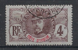 COTE D'IVOIRE - 1906 - N°YT. 23 - Faidherbe 4c Brun - Oblitéré / Used - Usados