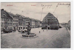 39031711 - Zittau - Neustadt Mit Marktplatz Gelaufen Von 1912. Leichter Stempeldurchdruck, Kleiner Knick Am Rand Oben L - Zittau
