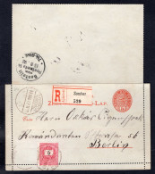 HUNGARY Zombor 1892 Registered Letter Card To Germany (p643) - Cartas & Documentos