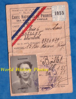 Carte Nationale De Priorité Des Mères De Familles - 1955 - Elisabeth BOILLET à Paris Ministére De La Santé Et Population - Historische Documenten