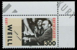 BRD 2000 Nr 2100 Postfrisch ECKE-ORE X86D2FE - Unused Stamps