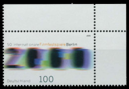 BRD 2000 Nr 2102 Postfrisch ECKE-ORE X86D336 - Unused Stamps