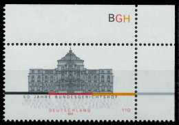 BRD 2000 Nr 2137 Postfrisch ECKE-ORE X86D622 - Unused Stamps