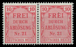 D-REICH DIENST Nr 4 Postfrisch WAAGR PAAR X86F35E - Dienstmarken